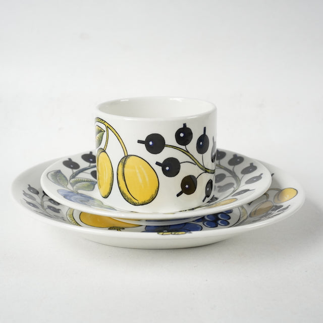 希少【ヴィオラロゴ】アラビア パラティッシ（Paratiisi）ティーカップ＆ソーサー＆ケーキ皿 トリオ - ディテール 4