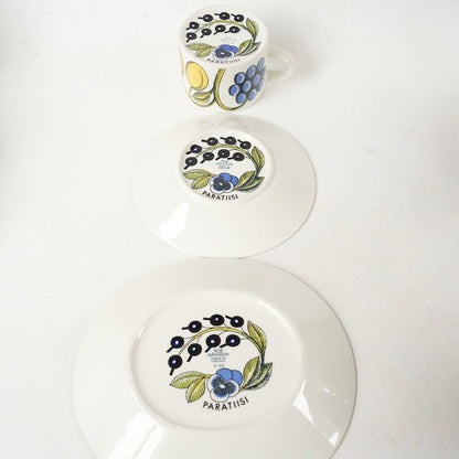希少【ヴィオラロゴ】アラビア パラティッシ（Paratiisi）ティーカップ＆ソーサー＆ケーキ皿 トリオ - ディテール 7
