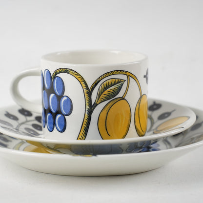 1971年製 アラビア パラティッシ（Paratiisi）ティーカップ＆ソーサー＆ケーキ皿 トリオ - ディテール 2