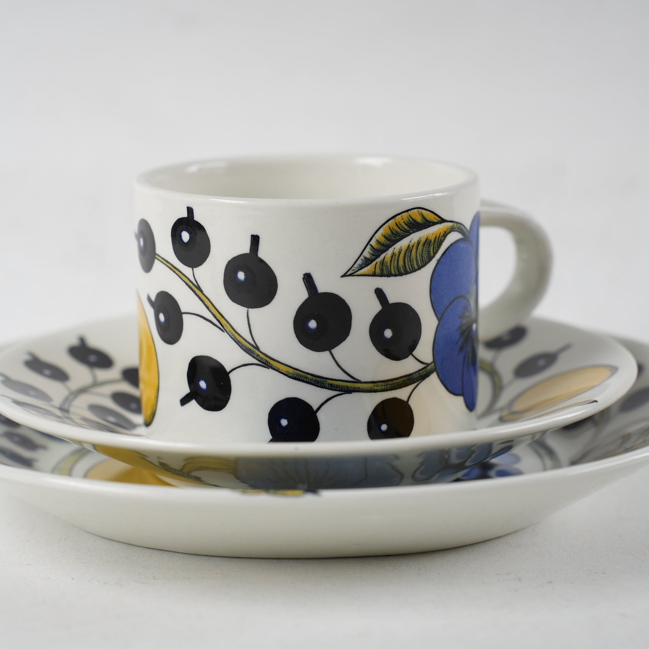 1971年製 アラビア パラティッシ（Paratiisi）ティーカップ＆ソーサー＆ケーキ皿 トリオ - ディテール 5