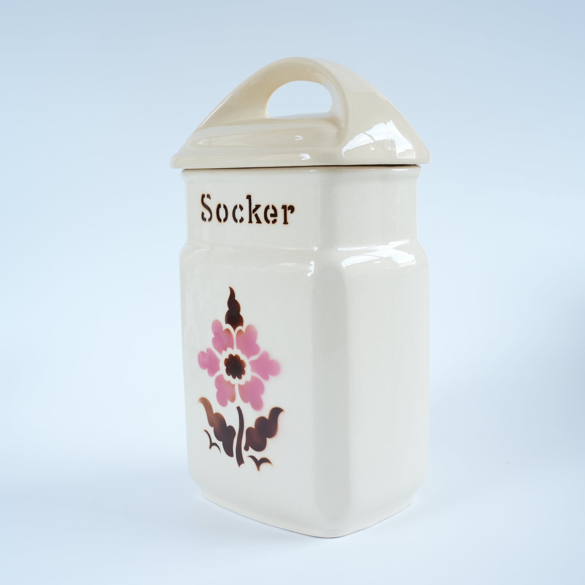 ARABIA（アラビア）スパイスキャニスター Socker（砂糖）ヴィンテージ フィンランド 別角度