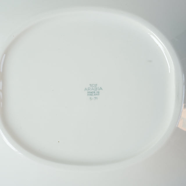 ヴィンテージ ARABIA スンヌンタイ（Sunnuntai）オーバルプレート25cm 2 - 側面