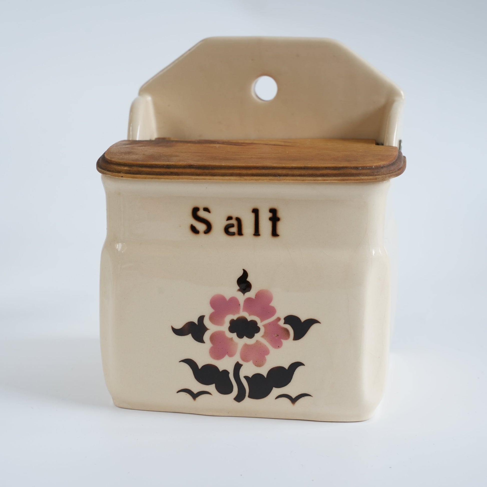 ARABIA（アラビア）壁掛け 塩入れ（Salt）ヴィンテージ フィンランド 持ち手・側面
