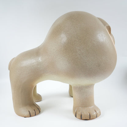 【廃盤品】希少 大型 リサ・ラーソン ブルドッグ マキシ（Bulldog Maxi）グスタフスベリＫスタジオ 持ち手・側面