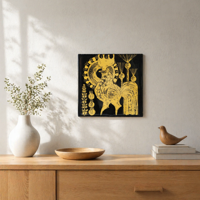 ロールストランド オーレ・アルベリウス 雄鶏の陶板