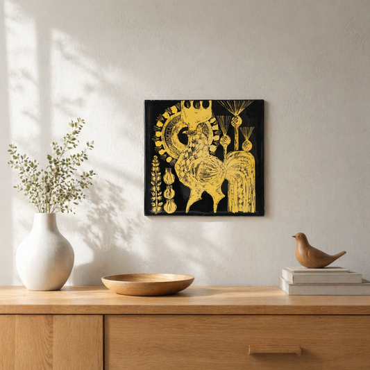 ロールストランド オーレ・アルベリウス 雄鶏の陶板