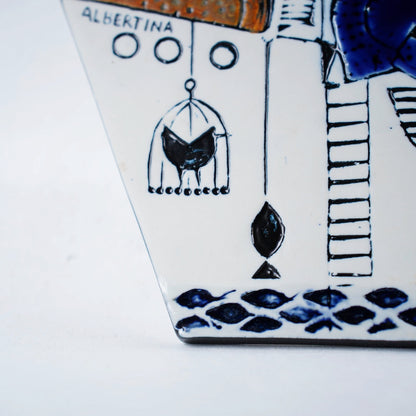 希少 グスタフスベリ リサ・ラーソン アルベルティーナ（Albertina）陶板 - ディテール 1