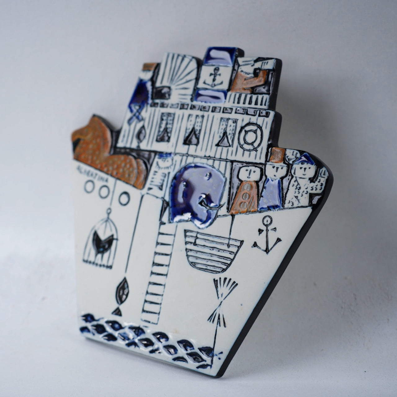 希少 グスタフスベリ リサ・ラーソン アルベルティーナ（Albertina）陶板 - ディテール 5