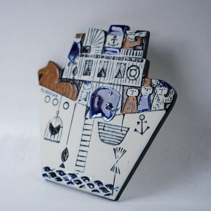 希少 グスタフスベリ リサ・ラーソン アルベルティーナ（Albertina）陶板 - ディテール 5