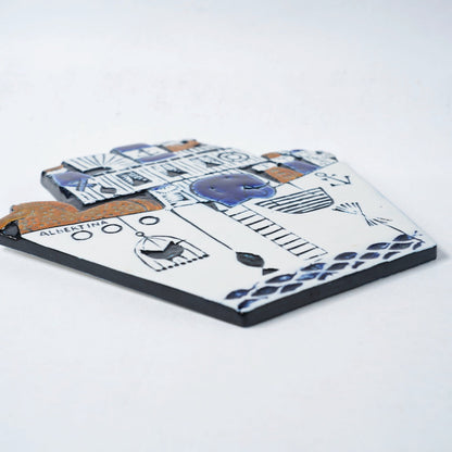 希少 グスタフスベリ リサ・ラーソン アルベルティーナ（Albertina）陶板 - ディテール 11