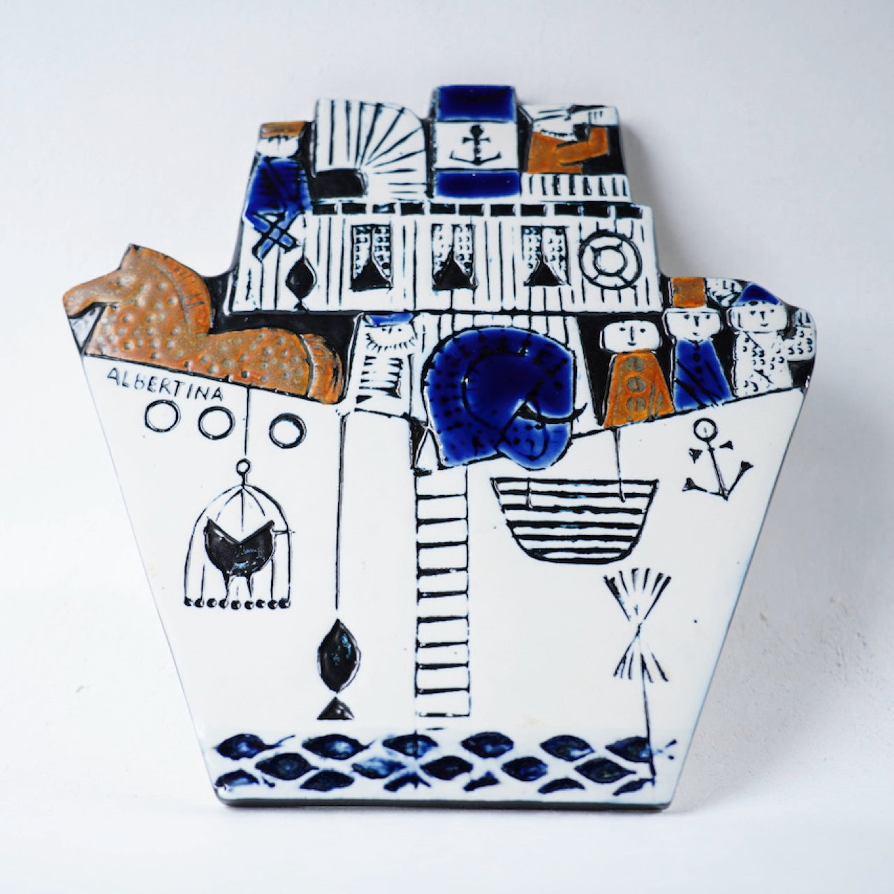 希少 グスタフスベリ リサ・ラーソン アルベルティーナ（Albertina）陶板 - Lisa Larson - 北欧食器タックショミュッケ