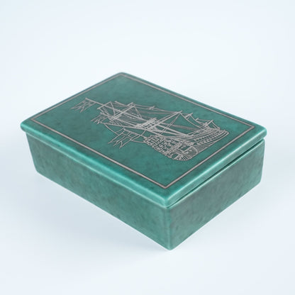 グスタフスベリ アルジェンタ（Argenta）銀彩 蓋付き箱 ヴィルヘルム・コーゲ
