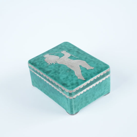 グスタフスベリ アルジェンタ（Argenta）銀彩 蓋付き小箱 ヴィルヘルム・コーゲ