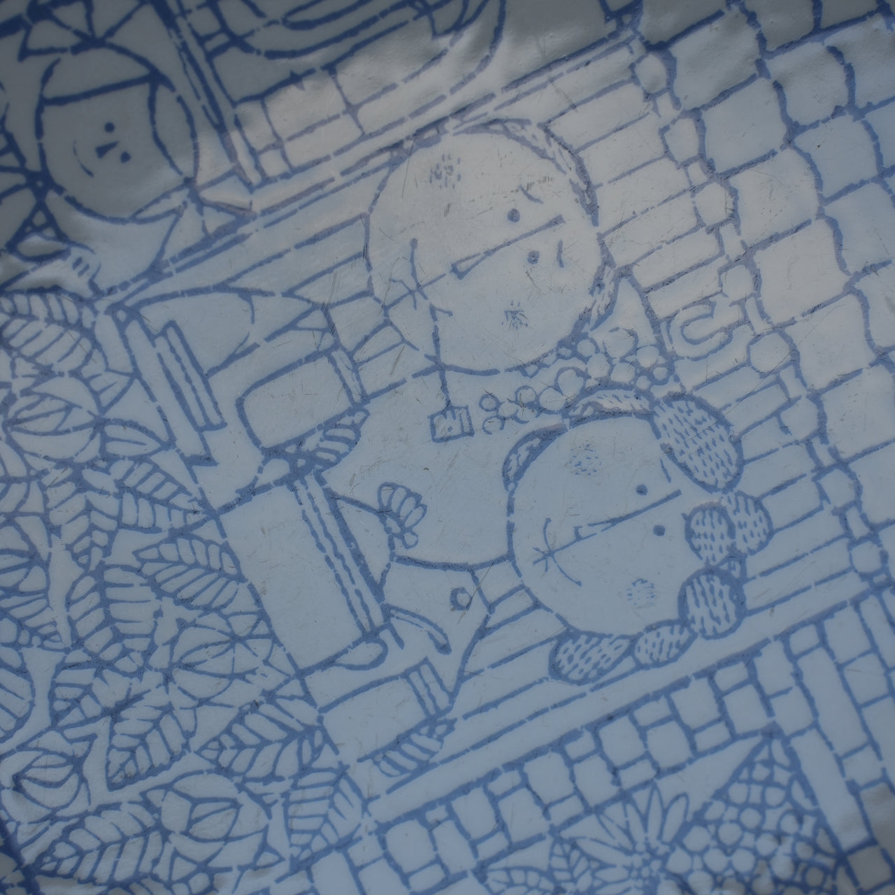 希少 グスタフスベリ（Gustavsberg）ボロ（Boro）プレート21cm - バックスタンプ・裏印