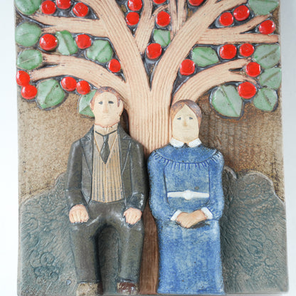 希少 950点限定 リサ・ラーソン グスタフスベリ リンゴの木の陶板 - デザイン・柄の詳細