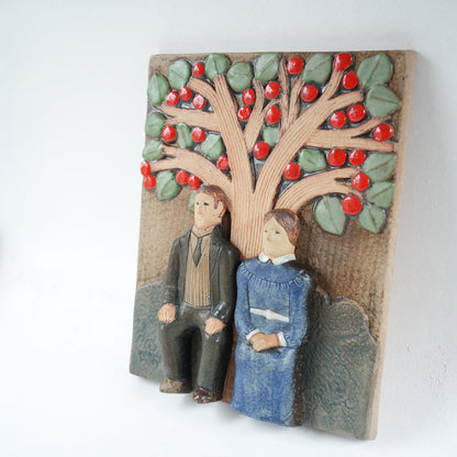 希少 950点限定 リサ・ラーソン グスタフスベリ リンゴの木の陶板 - ディテール 2