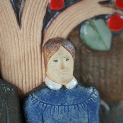 希少 950点限定 リサ・ラーソン グスタフスベリ リンゴの木の陶板 - ディテール 5