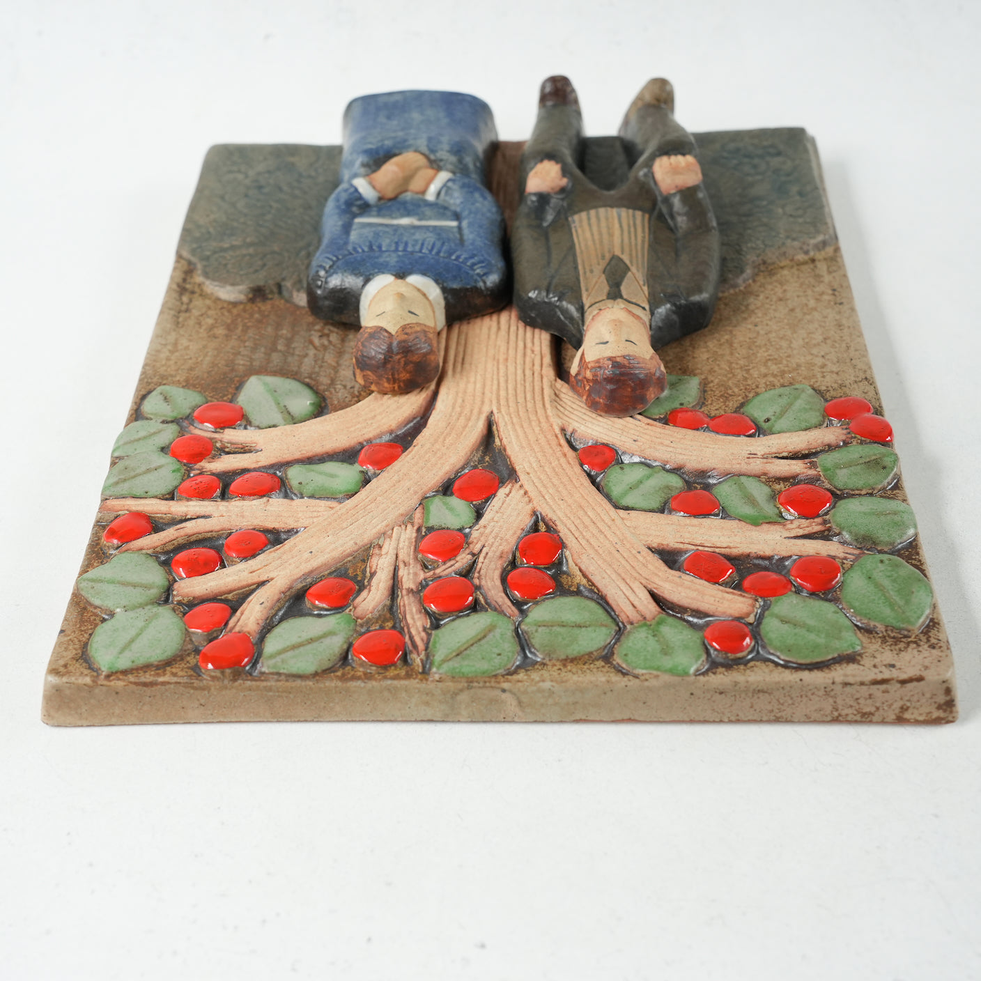 希少 950点限定 リサ・ラーソン グスタフスベリ リンゴの木の陶板 - ディテール 12