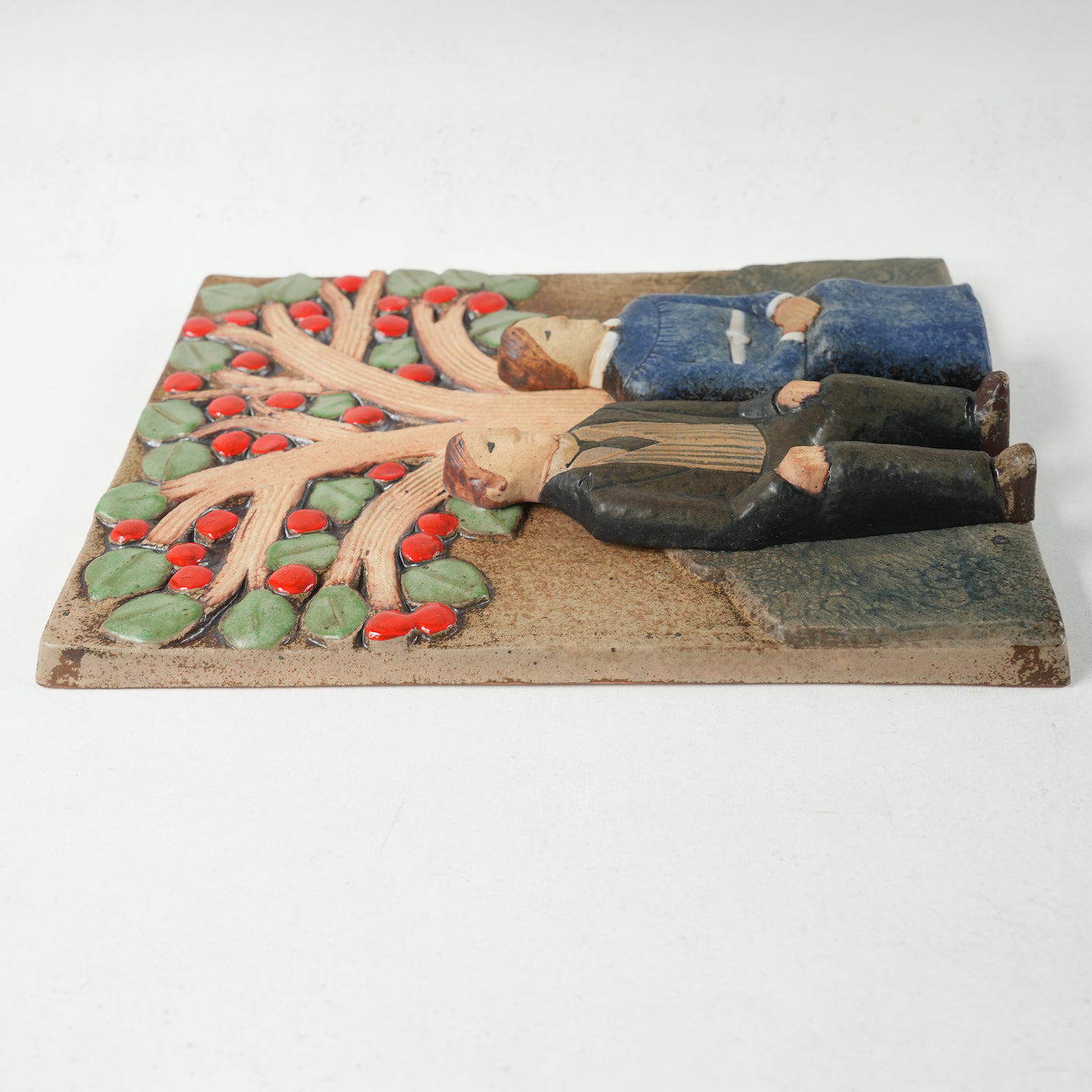 希少 950点限定 リサ・ラーソン グスタフスベリ リンゴの木の陶板 - ディテール 13