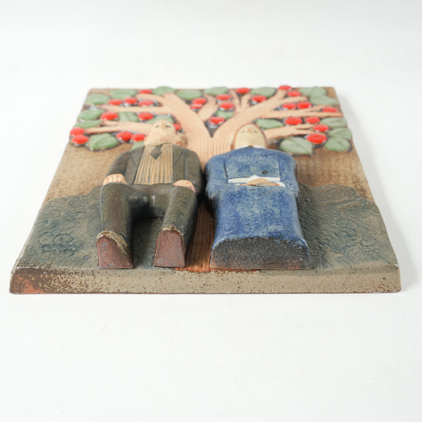 希少 950点限定 リサ・ラーソン グスタフスベリ リンゴの木の陶板 - ディテール 14