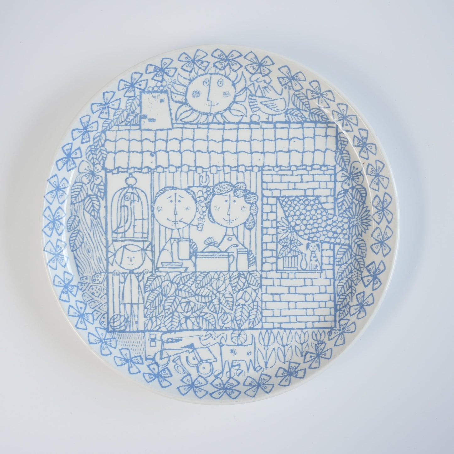 希少 グスタフスベリ（Gustavsberg）ボロ（Boro）プレート21cm 2 - 全体像