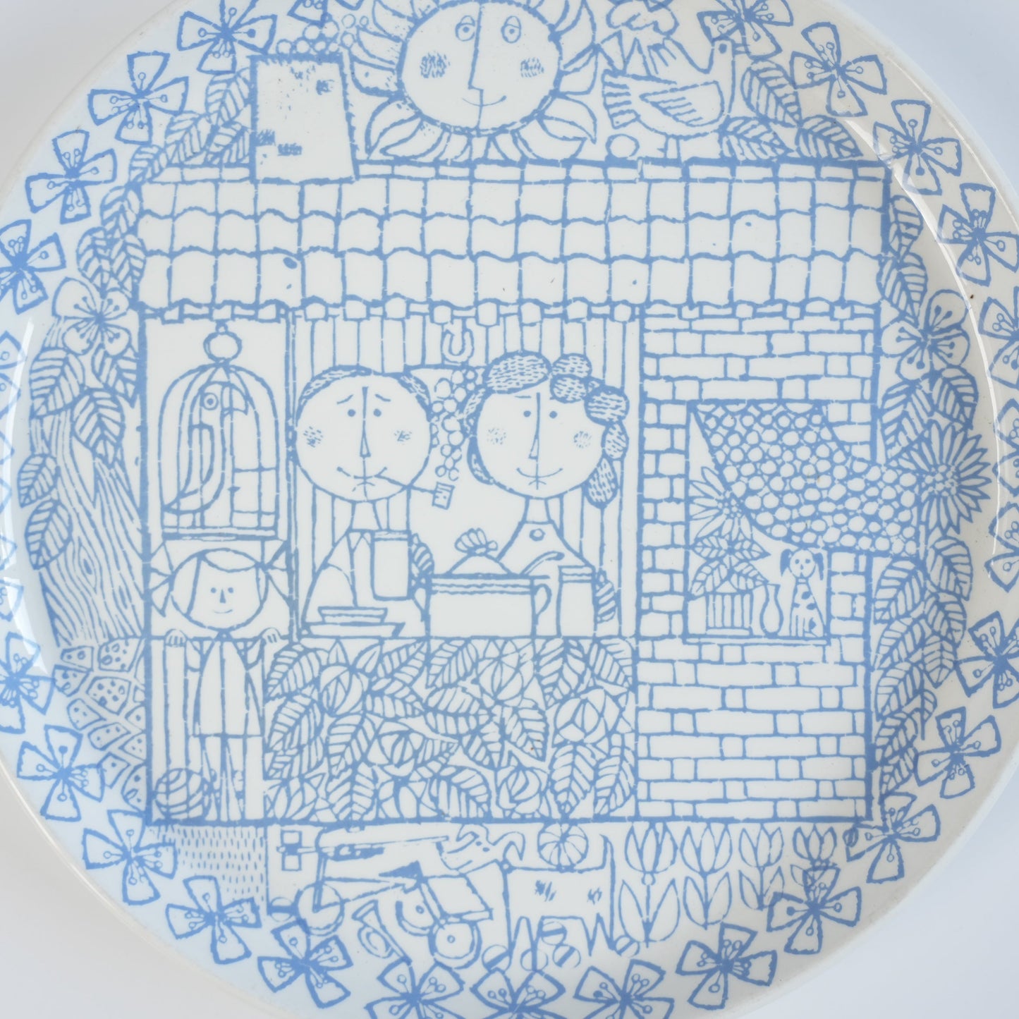 希少 グスタフスベリ（Gustavsberg）ボロ（Boro）プレート21cm 2 - デザイン・柄の詳細