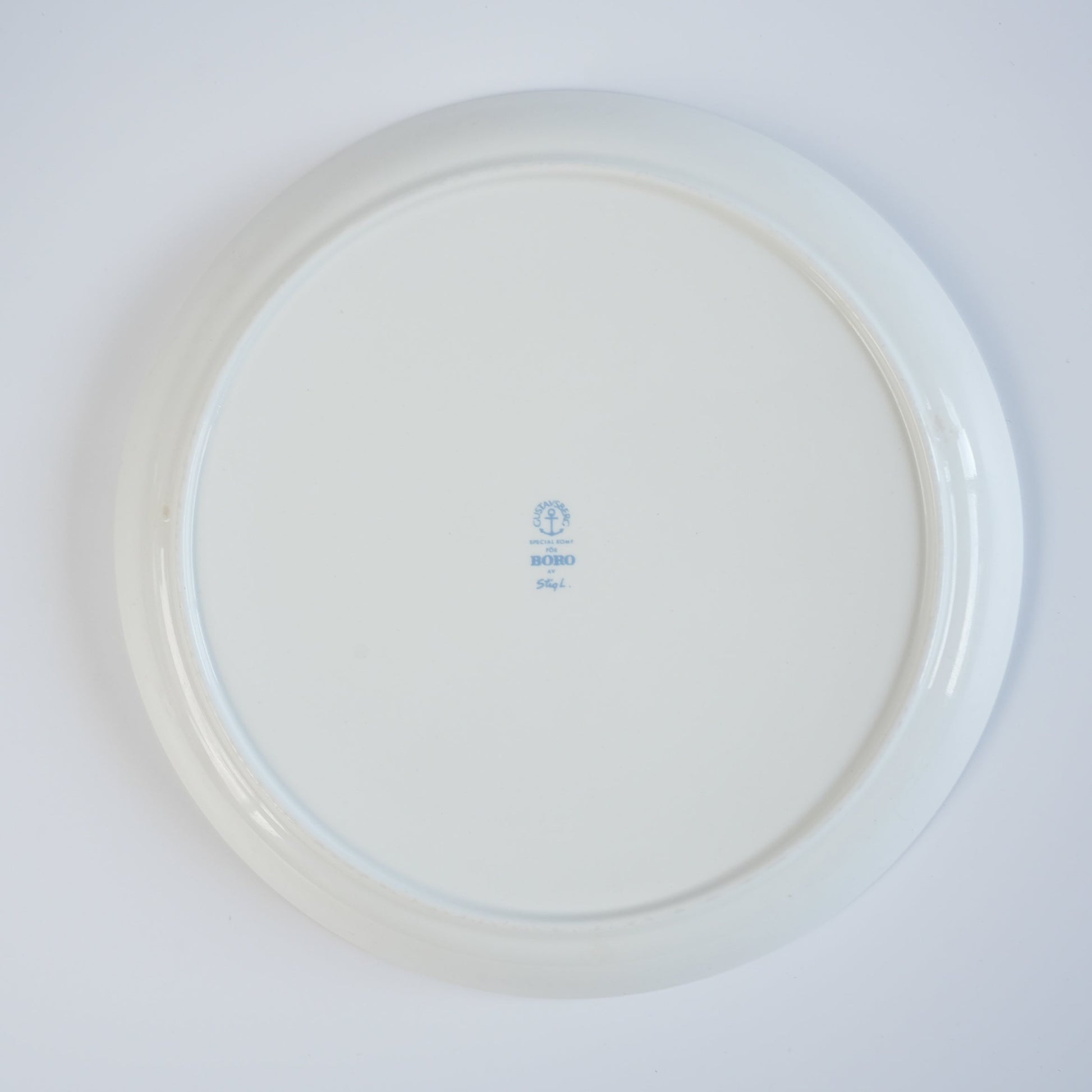 希少 グスタフスベリ（Gustavsberg）ボロ（Boro）プレート21cm 2 - 側面