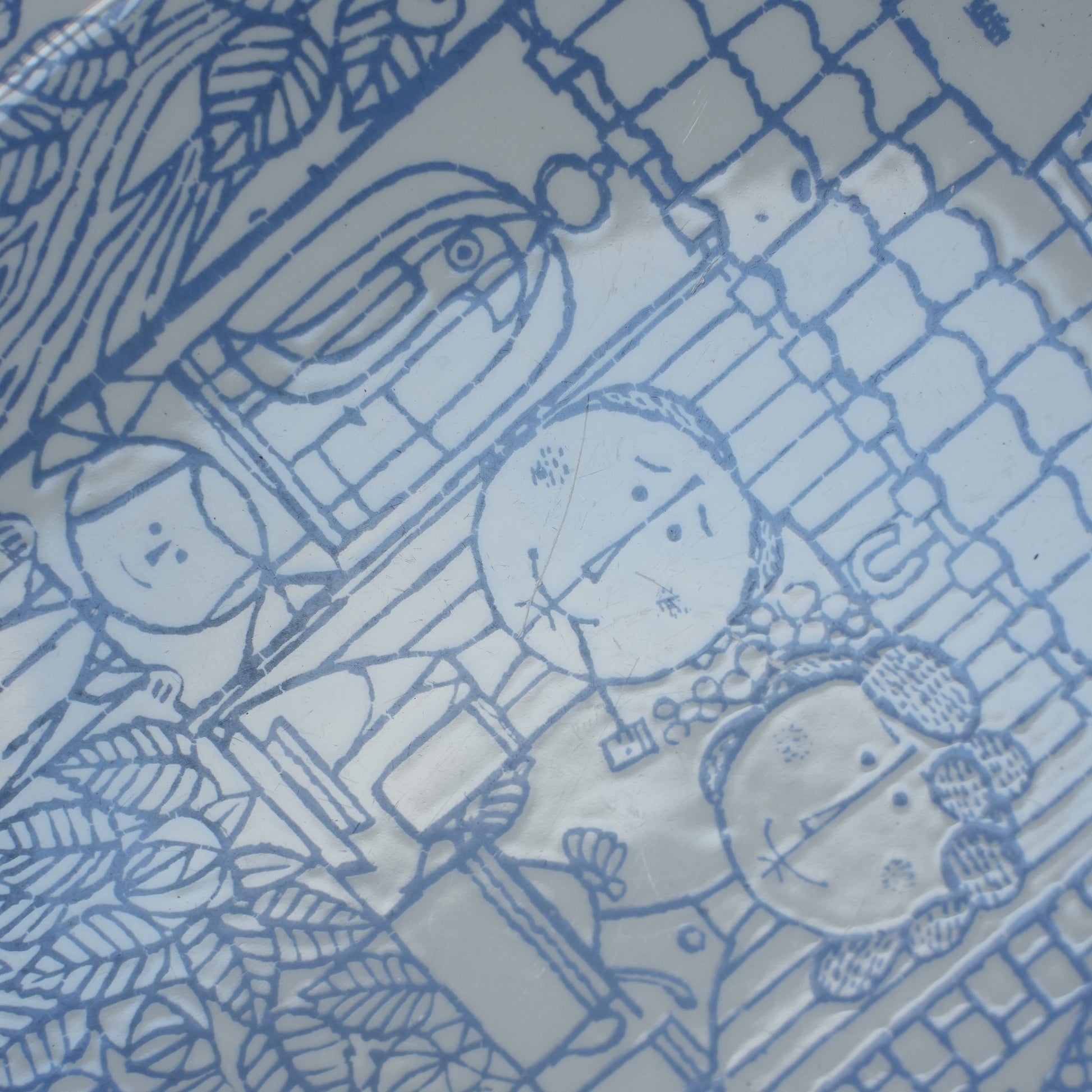 希少 グスタフスベリ（Gustavsberg）ボロ（Boro）プレート21cm 2 - バックスタンプ・裏印