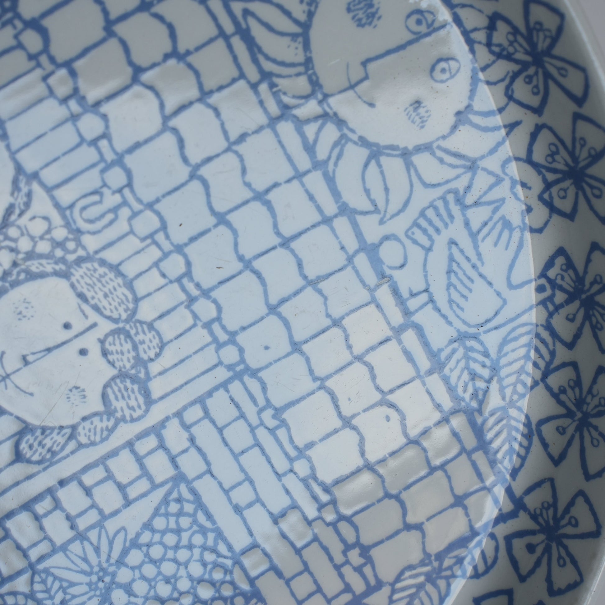 希少 グスタフスベリ（Gustavsberg）ボロ（Boro）プレート21cm 2 裏面（バックスタンプ）