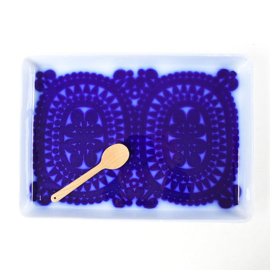 グスタフスベリ（Gustavsberg）ブローヒュサール（Bla Husar）大サイズ スクエアプレート - Gustavsberg - 北欧食器タックショミュッケ