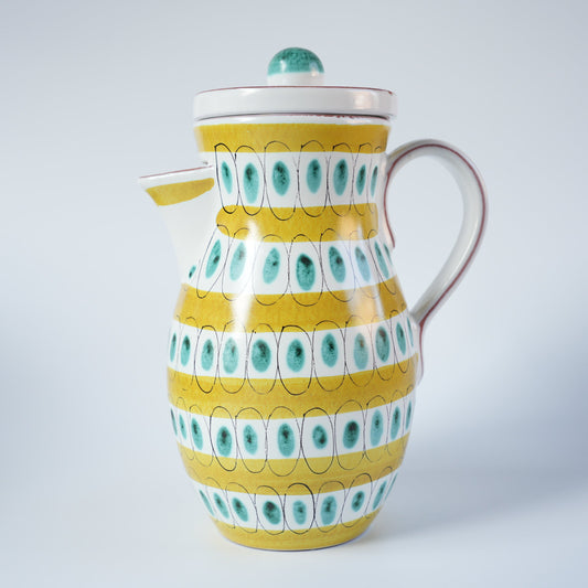 グスタフスベリ Gスタジオ ファイアンス焼き 植物文様 ピッチャー - Gustavsberg - 北欧食器タックショミュッケ