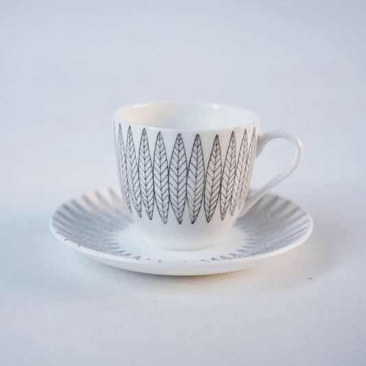 グスタフスベリ サリックス（Salix）コーヒーカップ＆ソーサー - 全体像