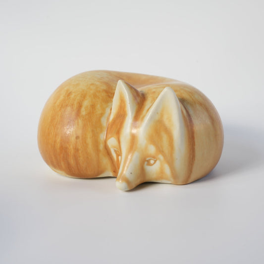 希少 リサ・ラーソン＆ベルント・フリーベリ合作 グスタフスベリ スカンセン動物園（SKANSEN）きつねの置物 ミディア - 全体像