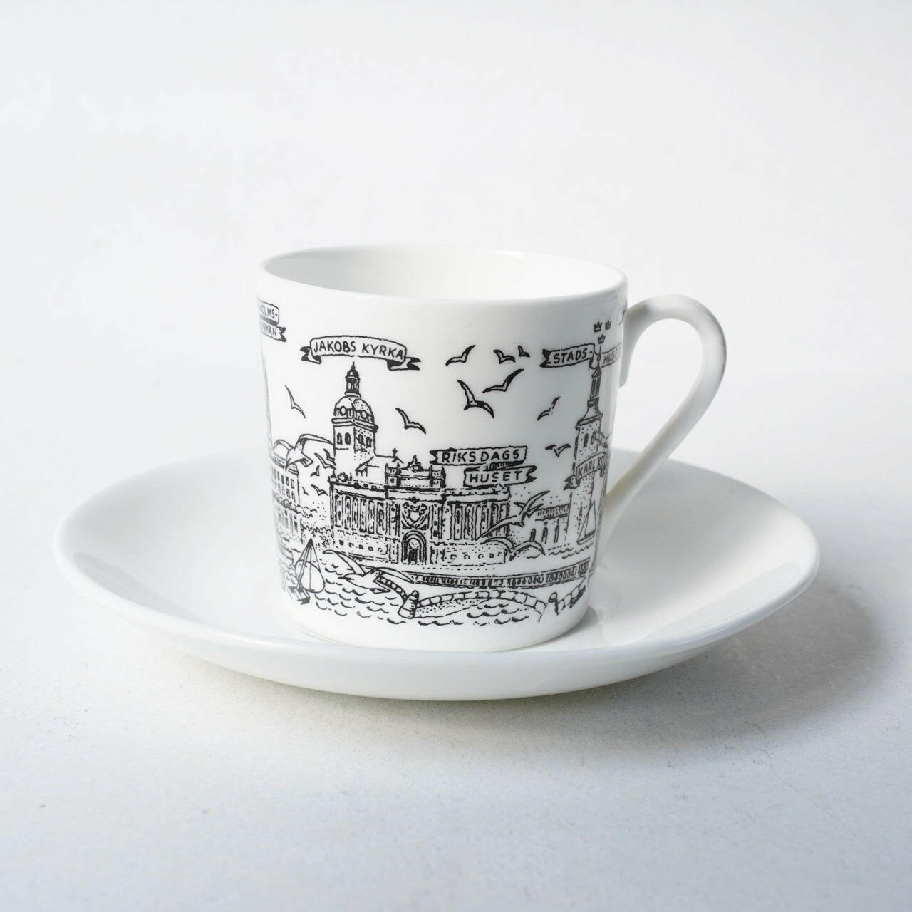 グスタフスベリ ストックホルム（Stockholm）コーヒーカップ＆ソーサー - 全体像