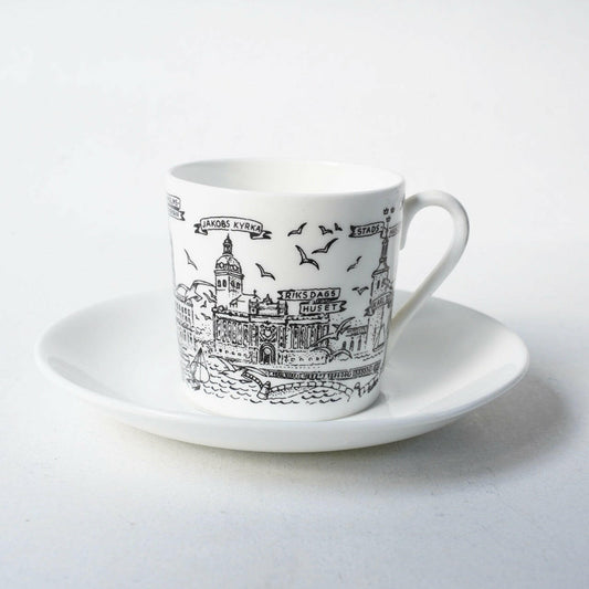 グスタフスベリ ストックホルム（Stockholm）コーヒーカップ＆ソーサー - 全体像