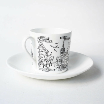 グスタフスベリ ストックホルム（Stockholm）コーヒーカップ＆ソーサー - 側面