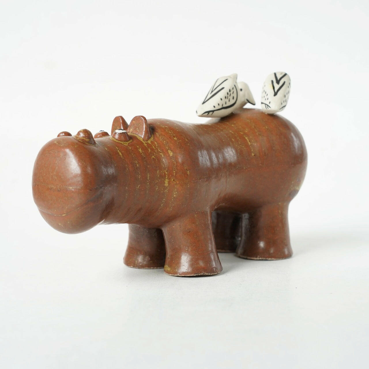 リサ・ラーソン グスタフスベリ 大きな動物園（Stora Zoo）カバと小鳥（Flodhäst med Fåglar） - 側面