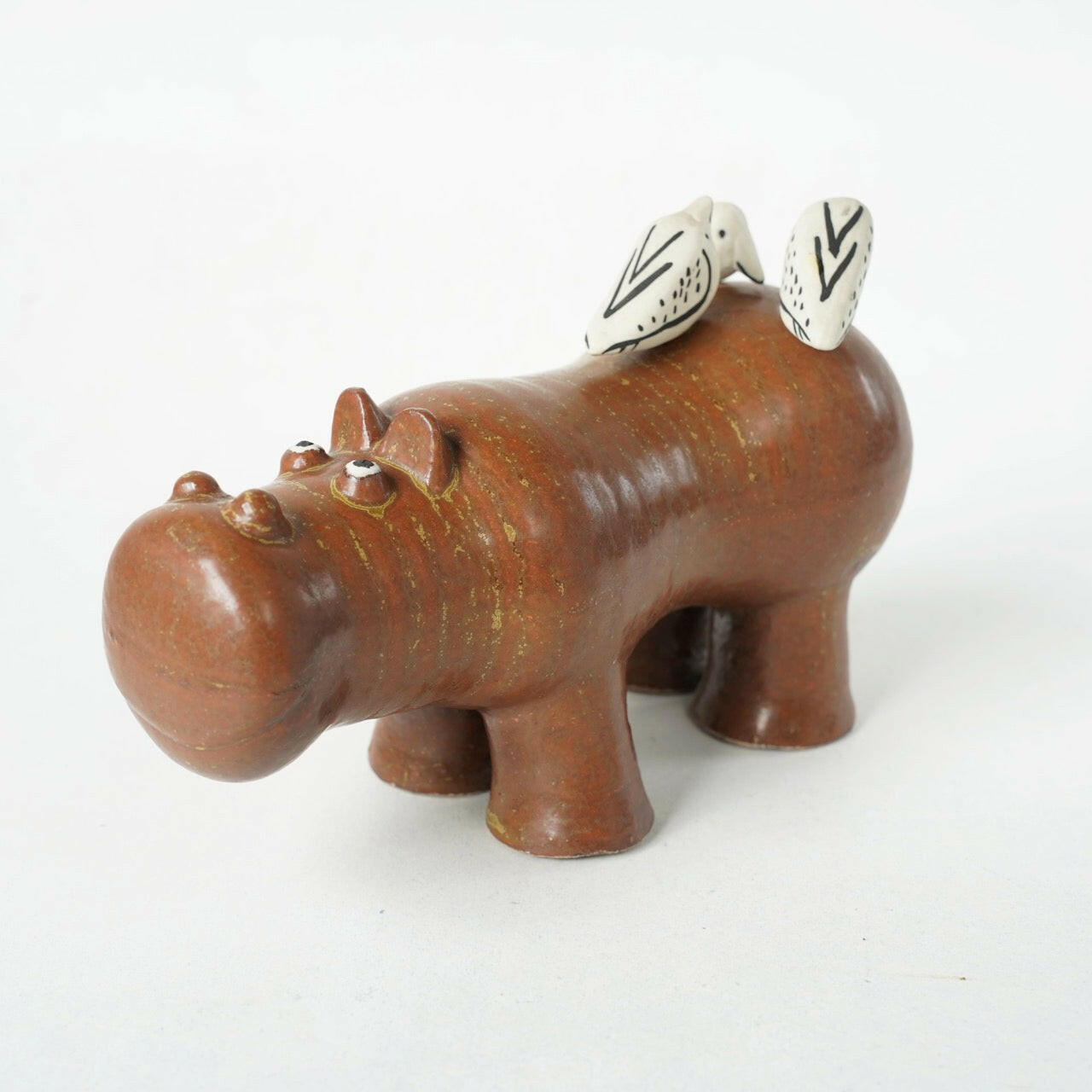 リサ・ラーソン グスタフスベリ 大きな動物園（Stora Zoo）カバと小鳥（Flodhäst med Fåglar） - ディテール 1