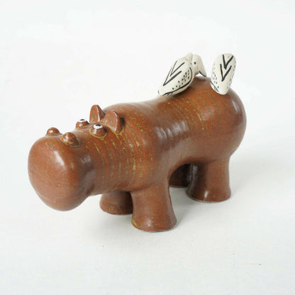 リサ・ラーソン グスタフスベリ 大きな動物園（Stora Zoo）カバと小鳥（Flodhäst med Fåglar） - ディテール 1