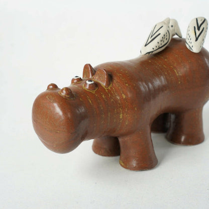 リサ・ラーソン グスタフスベリ 大きな動物園（Stora Zoo）カバと小鳥（Flodhäst med Fåglar） - ディテール 2