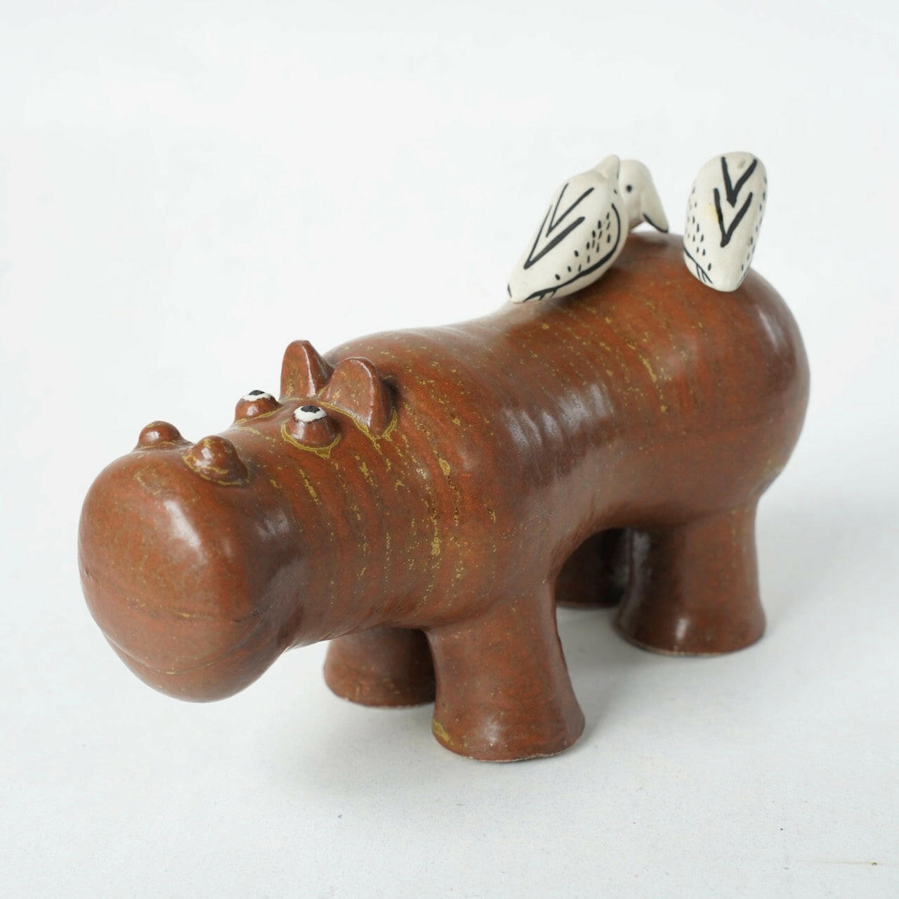 リサ・ラーソン グスタフスベリ 大きな動物園（Stora Zoo）カバと小鳥（Flodhäst med Fåglar） - ディテール 4