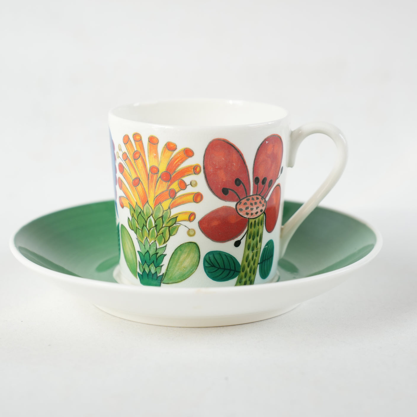 希少 貫入あり グスタフスベリ タヒチ（Tahiti）コーヒーカップ＆ソーサー - 全体像