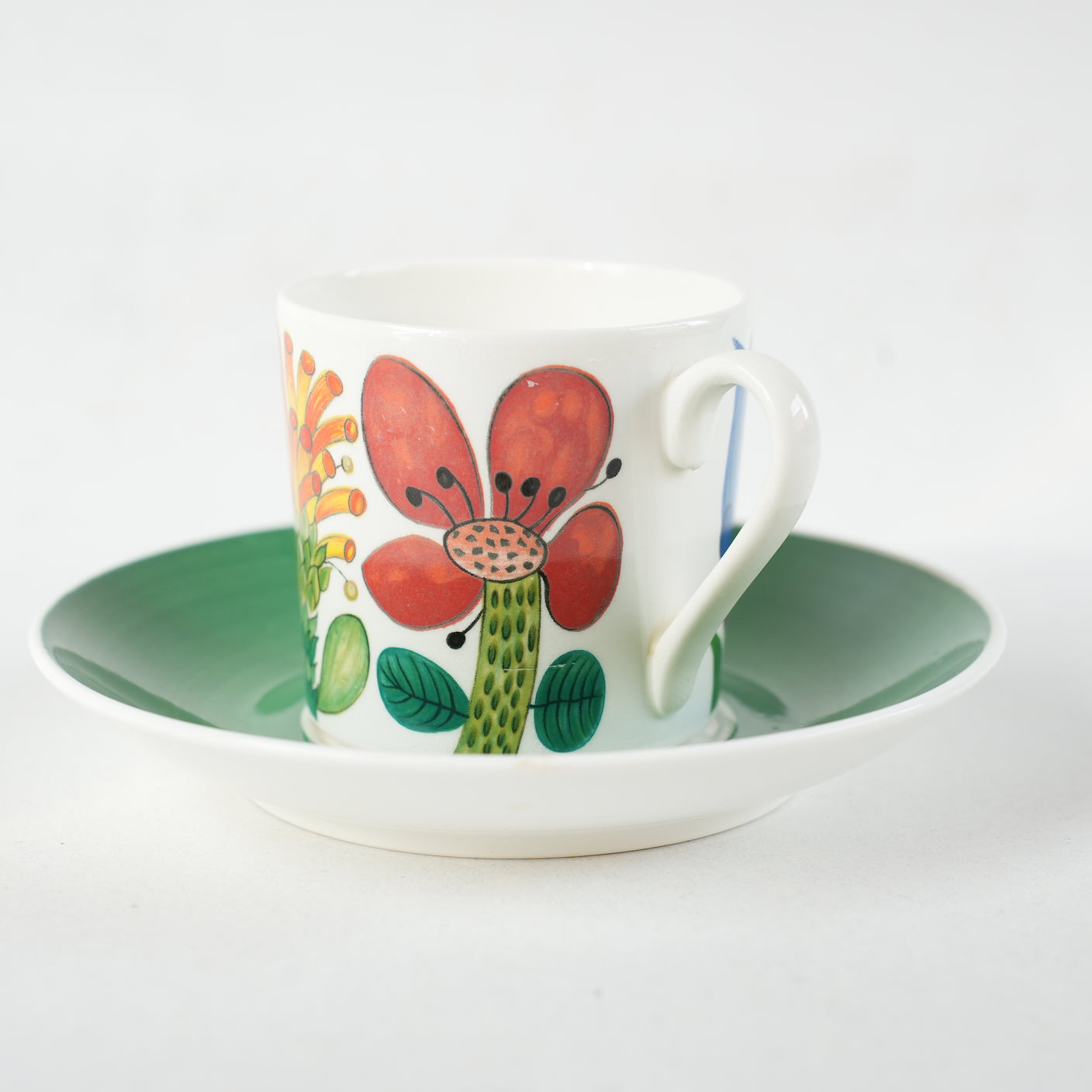 希少 貫入あり グスタフスベリ タヒチ（Tahiti）コーヒーカップ＆ソーサー - デザイン・柄の詳細