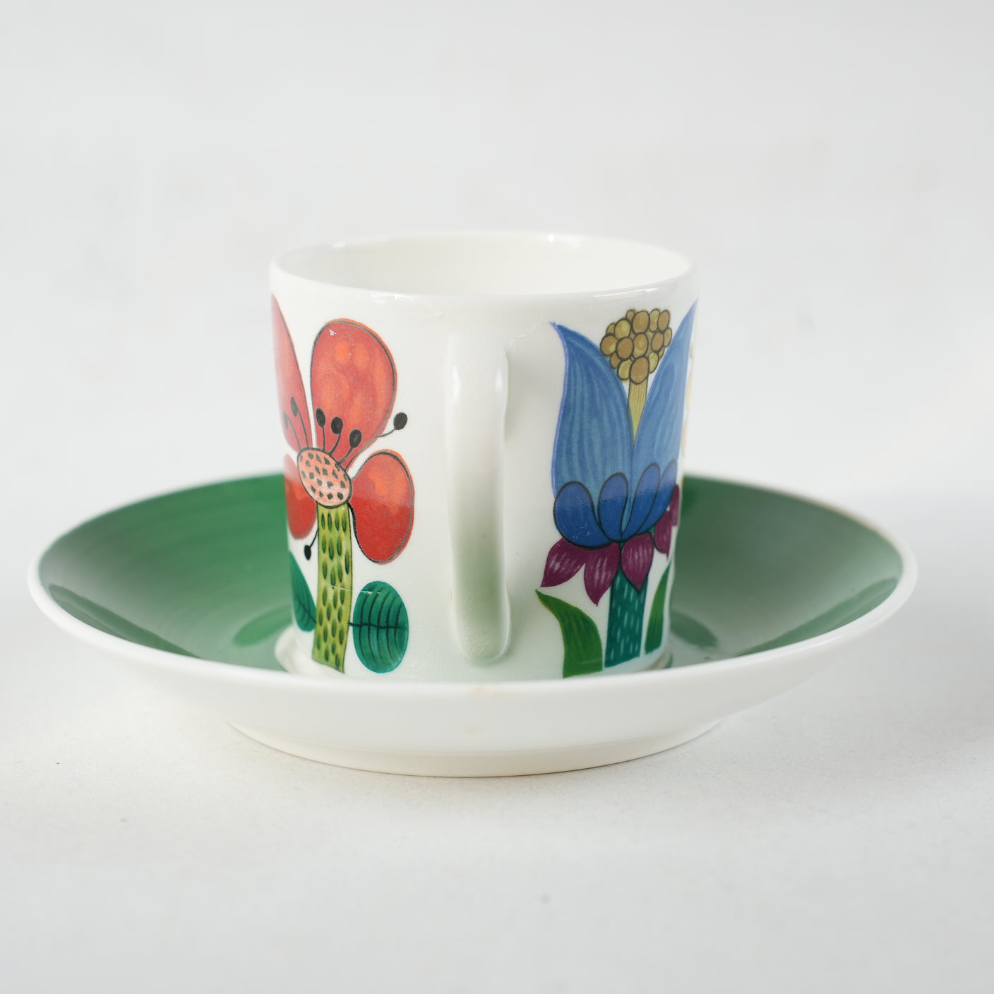 希少 貫入あり グスタフスベリ タヒチ（Tahiti）コーヒーカップ＆ソーサー - 側面