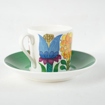 希少 貫入あり グスタフスベリ タヒチ（Tahiti）コーヒーカップ＆ソーサー - ディテール 1