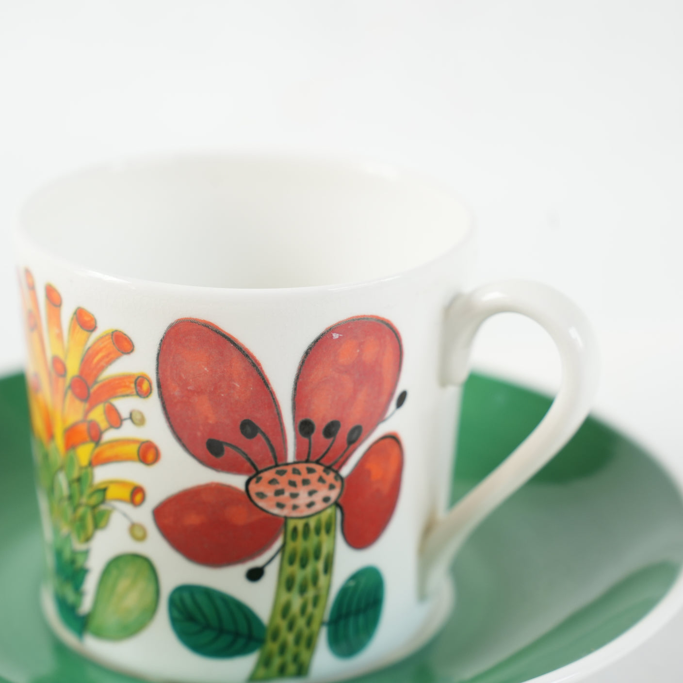 希少 貫入あり グスタフスベリ タヒチ（Tahiti）コーヒーカップ＆ソーサー - ディテール 6