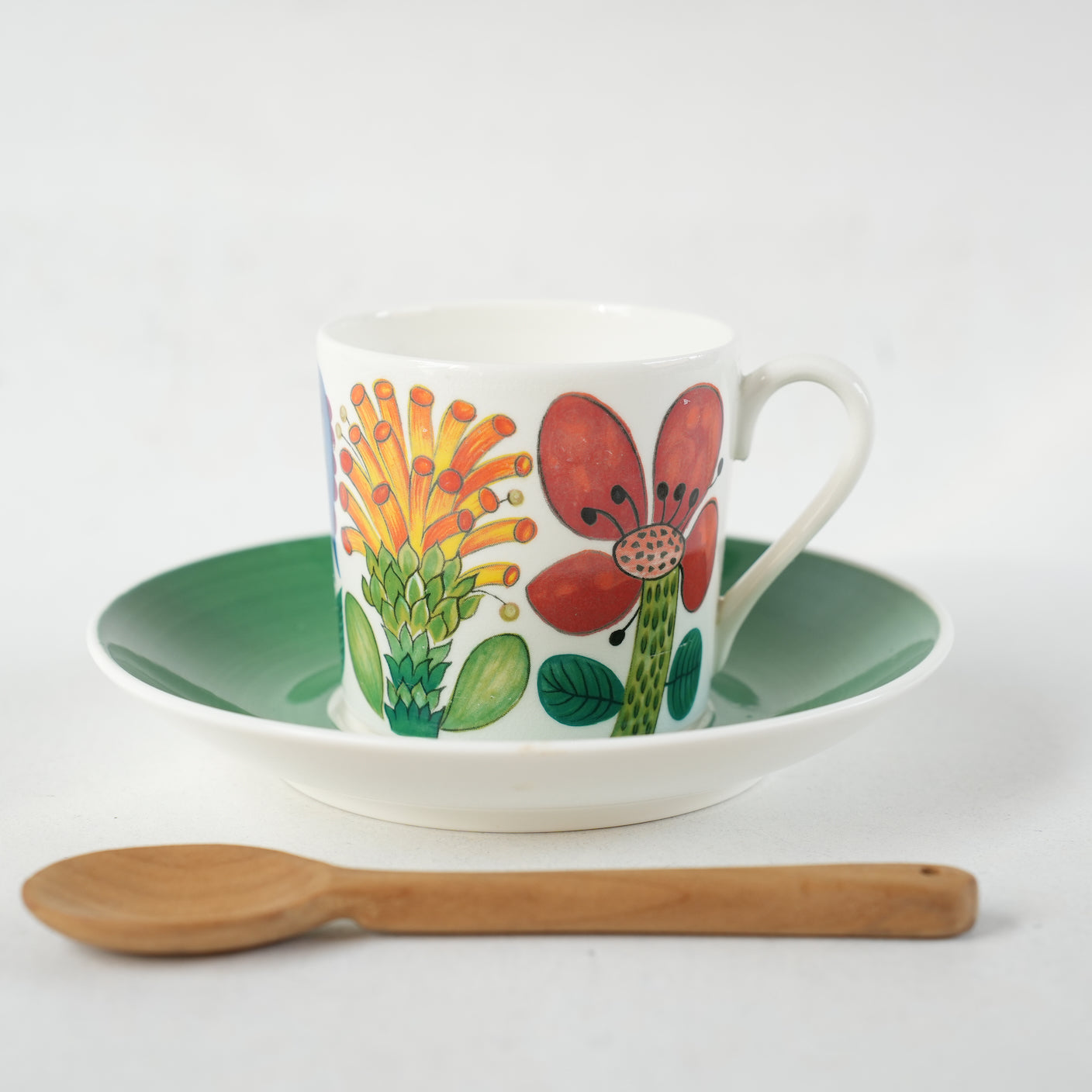 希少 貫入あり グスタフスベリ タヒチ（Tahiti）コーヒーカップ＆ソーサー - Gustavsberg - 北欧食器タックショミュッケ