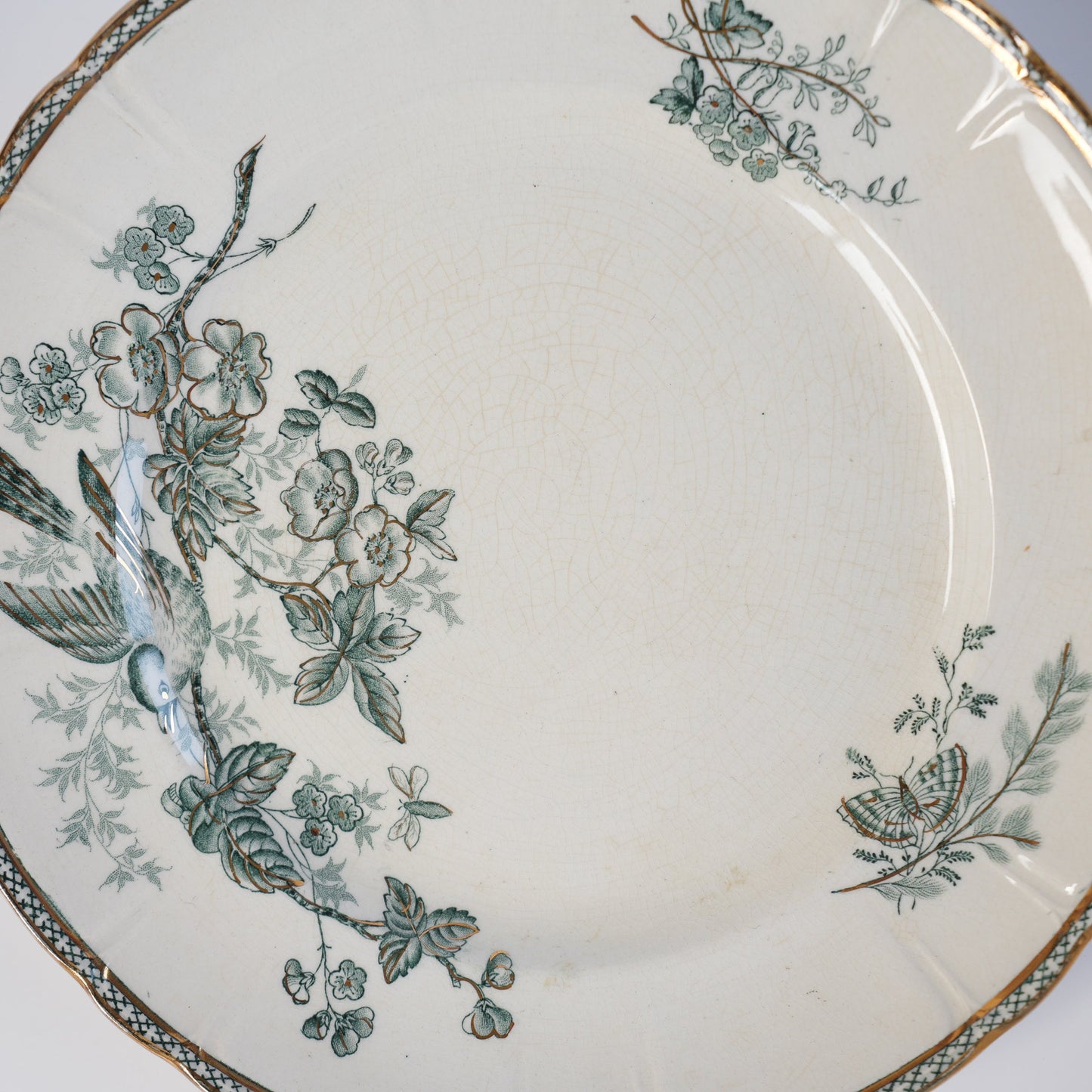 19世紀アンティーク グスタフスベリ ヴェクショー（Wexiö）23.5cmプレート - デザイン・柄の詳細