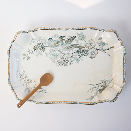 100年前の北欧皿 グスタフスベリ製 ヴェクショー（Wexiö）スクエアプレート - 全体像