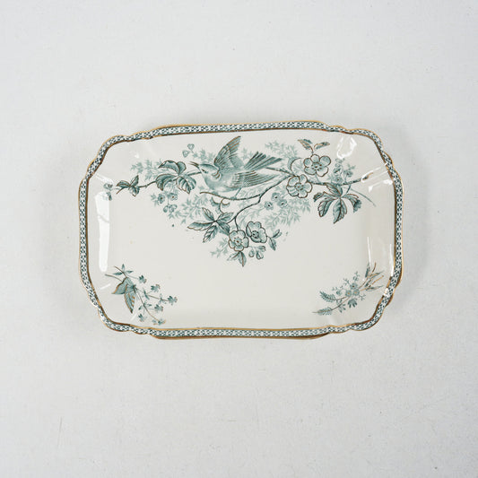 19世紀アンティーク グスタフスベリ ヴェクショー（Wexiö）小サイズ スクエアプレート - 全体像